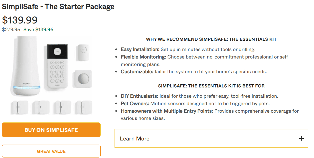 SimpliSafe - The Starter Package
